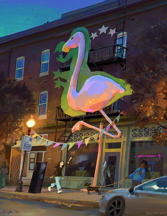 Flamingosaurus Rex